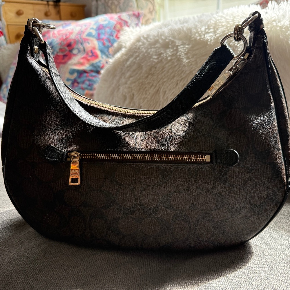 Coach Shoulder Bag in signature Coach Canvas